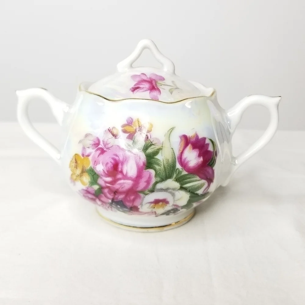 Vintage Floral Porcelain Tea Set, Made in Japan